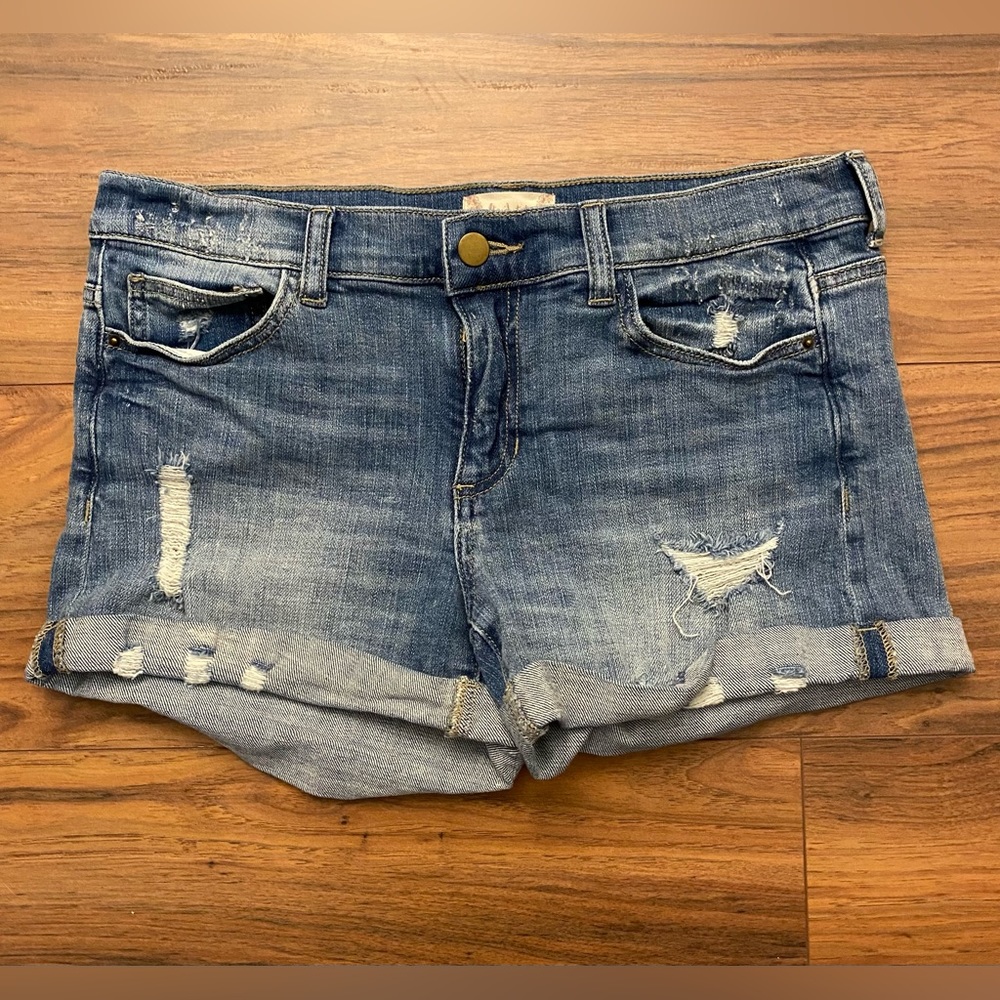 Distressed Denim Cut Off Shorts by Alter'd State